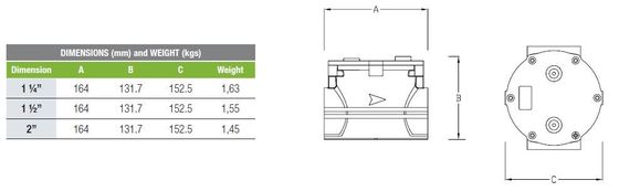 6 Bar 가스 압력 조절기 이탈리아 Geca Made Gas Filter GF050-TPIO - PMax