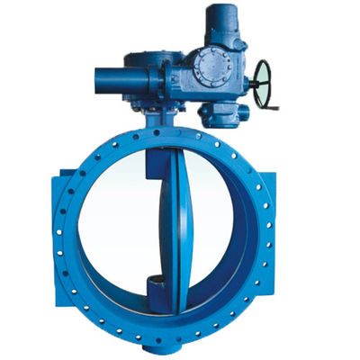 탄력 있는 앉아 있는 전기 모터에 의하여 운영하는 벨브 두 배 편심 플랜지 끝